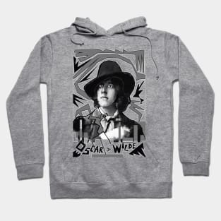 Oscar Wilde in Black and White Hoodie